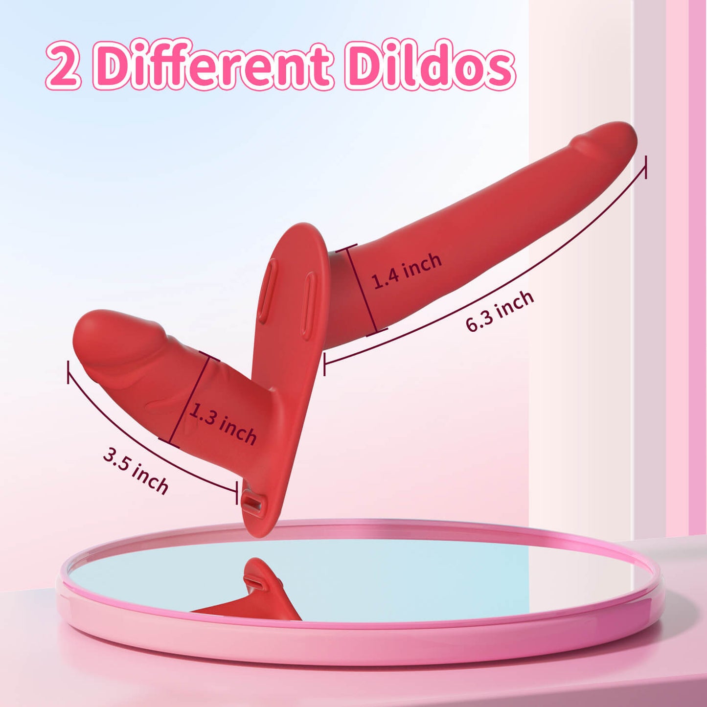 Wearable Leather Dildo Silicone Adjustable Dildo Solid Double Head
